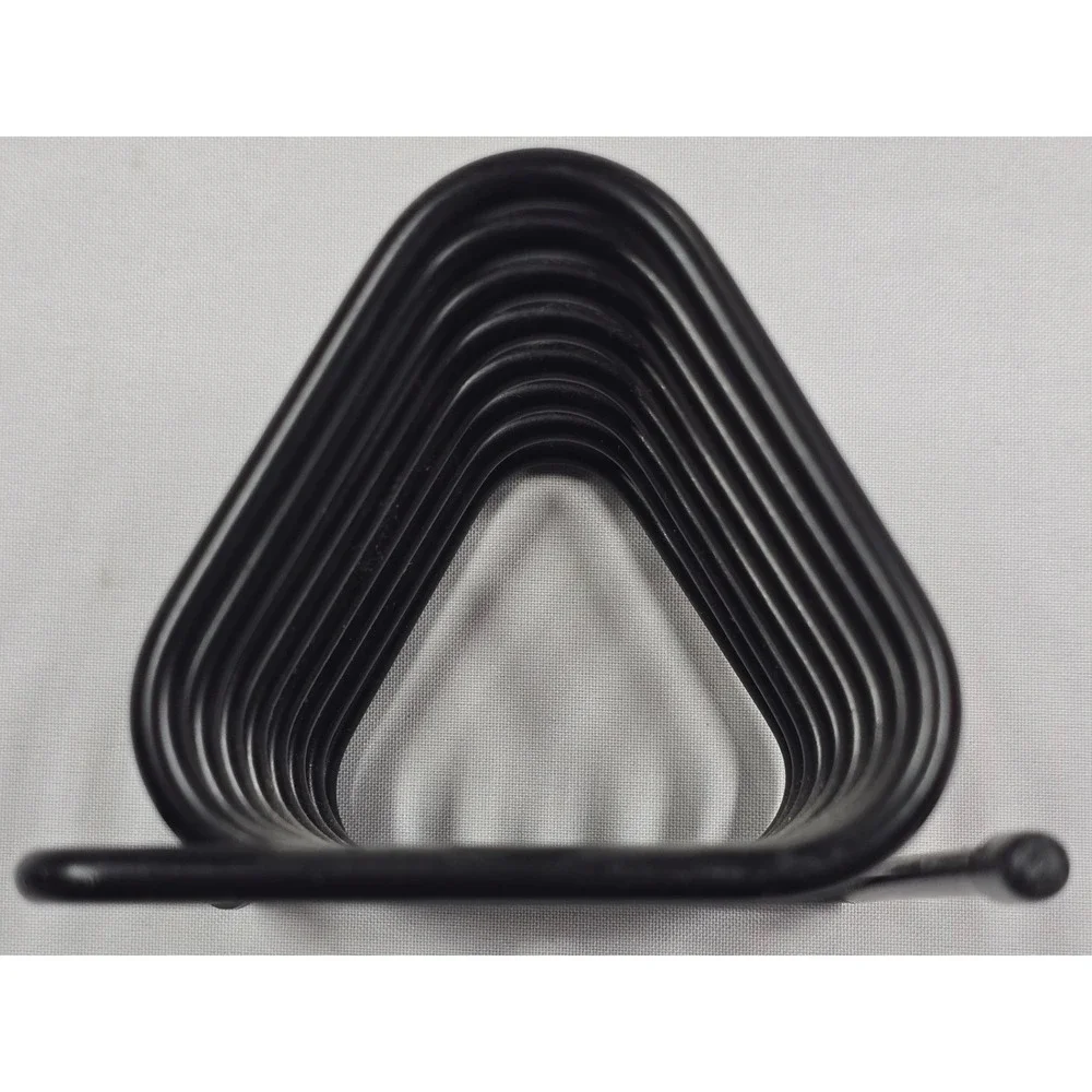 Vintage Furio Coil Desk Mail Letter Sorter Post Modern Metal Black Triangle 90s